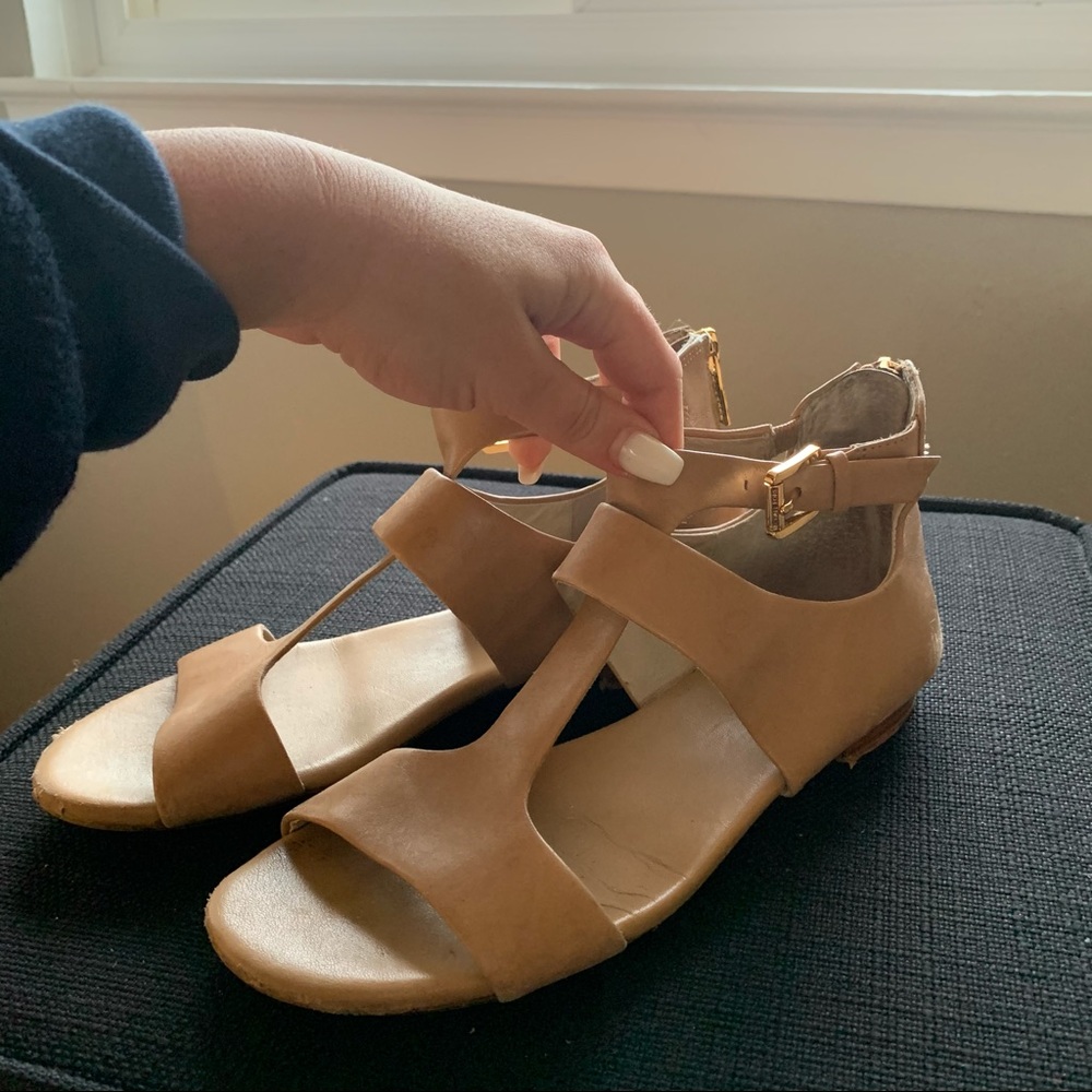 michael kors smooth leather sandal
